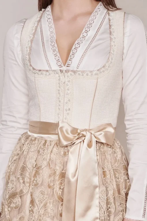 Krüger Dirndl "Klarissa" Spitzenschürze 411565 | Beige - 60cm