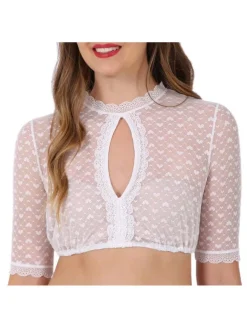 Krüger Dirndlbluse "Kiana" mit Lochausschnitt 037182 | Ecru