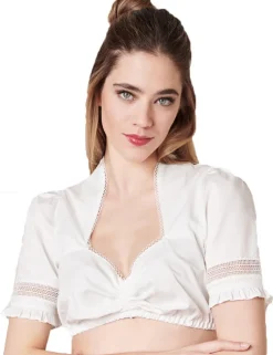 Krüger Dirndlbluse "Tori" Traditionell Halbarm 211165 | Weiß
