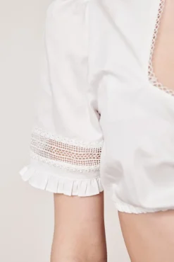 Krüger Dirndlbluse "Tori" Traditionell Halbarm 211165 | Weiß