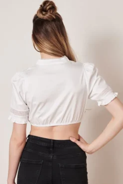 Krüger Dirndlbluse "Tori" Traditionell Halbarm 211165 | Ecru