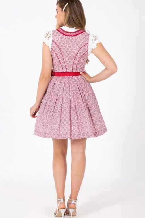 Krüger MADL Damen Dirndl "Zea" 046375 | Bordeaux Rot 50cm