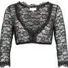 Krüger MADL Damen Dirndlbluse Cassandra 3/4 Arm - Schwarz