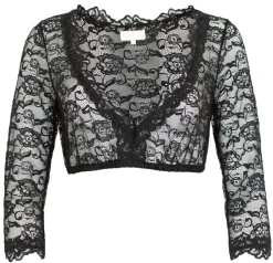 Krüger MADL Damen Dirndlbluse Cassandra 3/4 Arm - Schwarz