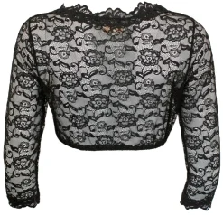 Krüger MADL Damen Dirndlbluse Cassandra 3/4 Arm - Schwarz