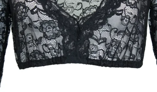 Krüger MADL Damen Dirndlbluse Cassandra 3/4 Arm - Schwarz