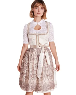 Krüger MADL Dirndl "Fia" mit Spitzenschürze 416966 | Natur 60cm