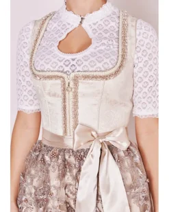 Krüger MADL Dirndl "Fia" mit Spitzenschürze 416966 | Natur 60cm
