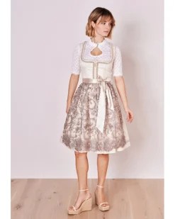 Krüger MADL Dirndl "Fia" mit Spitzenschürze 416966 | Natur 60cm