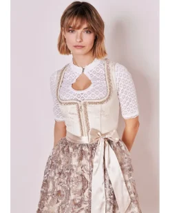 Krüger MADL Dirndl "Fia" mit Spitzenschürze 416966 | Natur 60cm