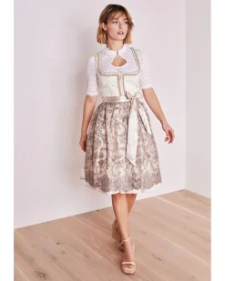 Krüger MADL Dirndl "Fia" mit Spitzenschürze 416966 | Natur 60cm