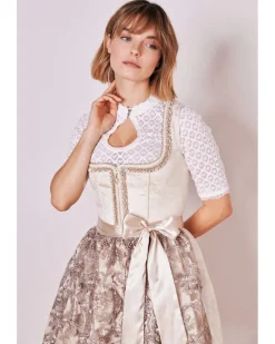 Krüger MADL Dirndl "Fia" mit Spitzenschürze 416966 | Natur 60cm
