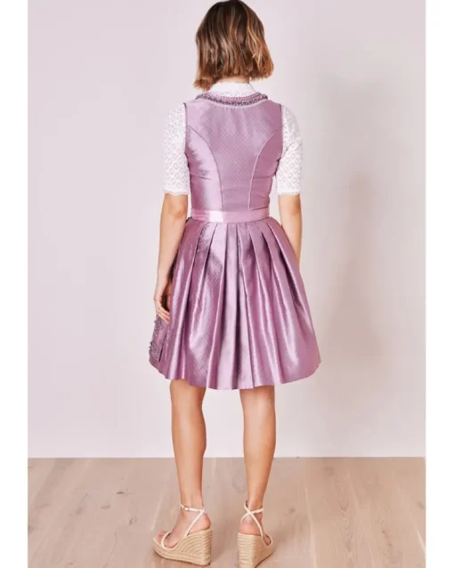 Krüger MADL Dirndl "Kalila" mit Spitzenschürze 419367 | Lila 50cm