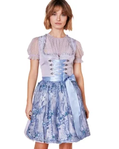 Krüger MADL Dirndl "Karlotta" mit Spitzenschürze 419067 | Hellblau 50cm