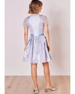 Krüger MADL Dirndl "Karlotta" mit Spitzenschürze 419067 | Hellblau 50cm