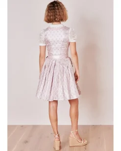 Krüger MADL Dirndl "Lia" mit Spitzenschürze 415767 | Rose 50cm