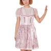 Krüger MADL Dirndl "Paulin" mit Spitzenschürze 417067 | Rose 50cm