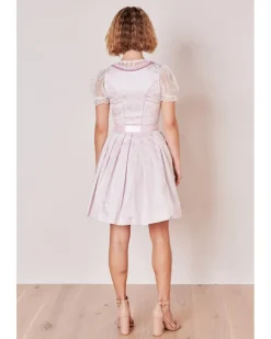 Krüger MADL Dirndl "Paulin" mit Spitzenschürze 417067 | Rose 50cm
