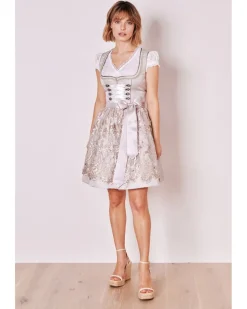 Krüger MADL Dirndl "Vivien" mit Spitzenschürze 414867 | Beige 50cm
