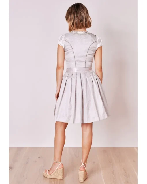 Krüger MADL Dirndl "Vivien" mit Spitzenschürze 414867 | Beige 50cm