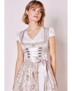 Krüger MADL Dirndl "Vivien" mit Spitzenschürze 414867 | Beige 50cm