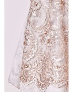 Krüger MADL Dirndl "Vivien" mit Spitzenschürze 414867 | Beige 50cm