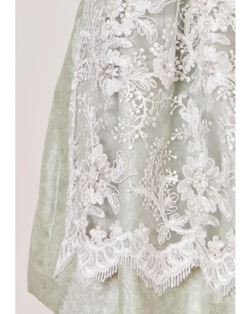 Krüger MADL Dirndl "Zephyra" mit Spitzenschürze 414267 | Hellgrün 50cm