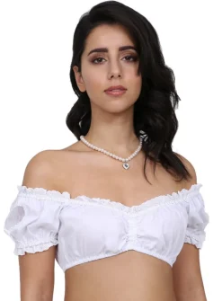 Krüger MADL Dirndlbluse Herzenssache Weiß