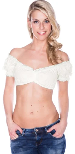 Krüger MADL Dirndlbluse Herzenssache | Ecru