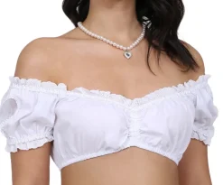Krüger MADL Dirndlbluse Herzenssache Weiß