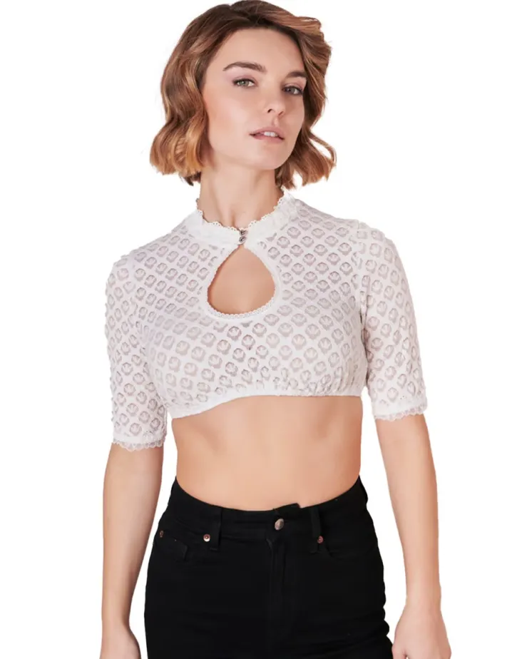 Krüger Madl Dirndlbluse "Franja" Halbarm 316167 | Ecru