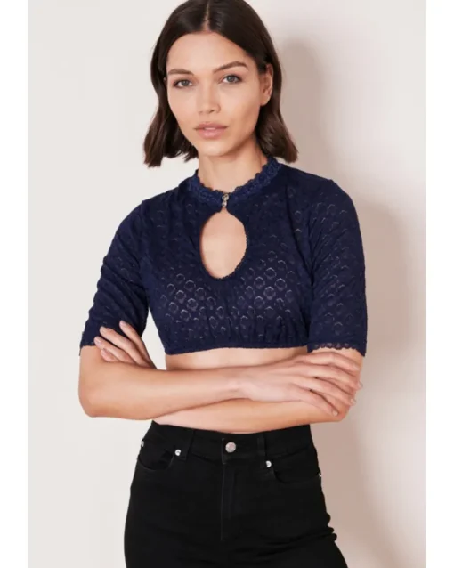 Krüger Madl Dirndlbluse "Franja" Halbarm 316167 | Marine