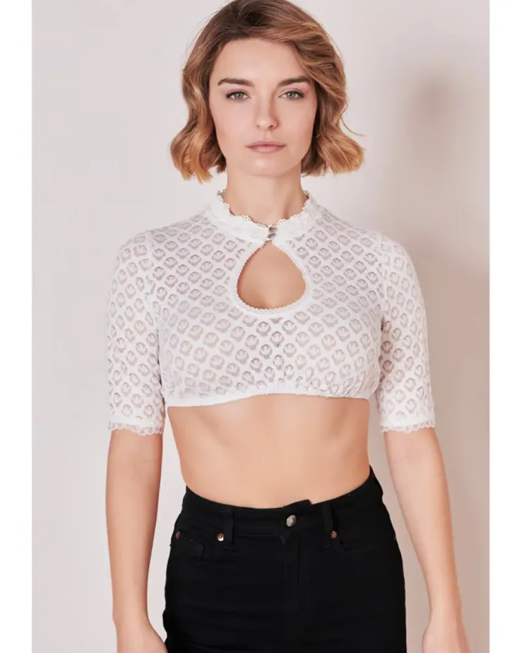 Krüger Madl Dirndlbluse "Franja" Halbarm 316167 | Ecru