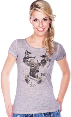 Krüger MADL T-Shirt Alpenglühn - Grau