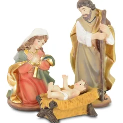 Krippenfiguren Set "Heilige Familie" 3-tlg. 5-11 cm | 78491 - Weihnachtskrippe