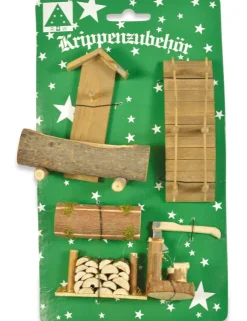 Krippenzubehör Set "Landschaft" 5-tlg. aus Holz | 78206 Weihnachtskrippe Modelleisenbahn