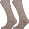 Kurze Trachtensocken Robin - Braun