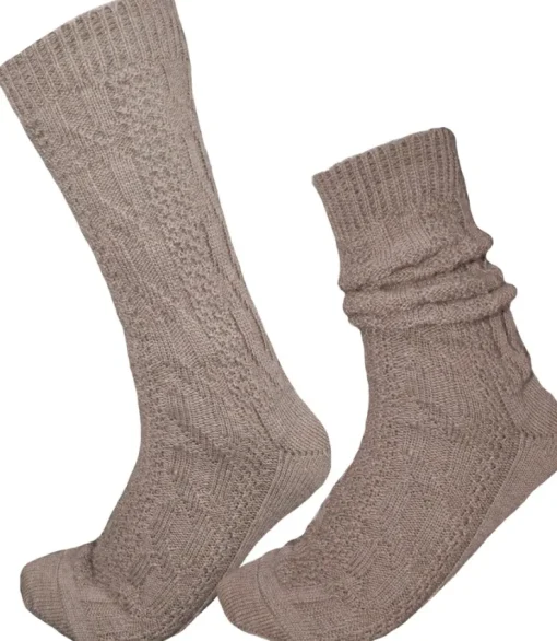 Kurze Trachtensocken Robin - Braun