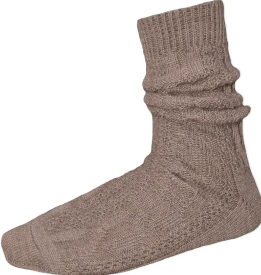 Kurze Trachtensocken Robin - Braun