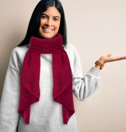 Kuscheliger Winter Schal "Eliana" 250 x 63 cm | Dunkelrot
