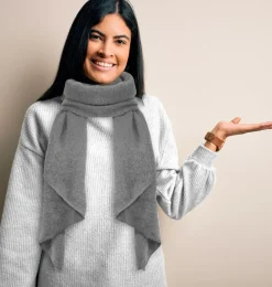 Kuscheliger Winter Schal "Eliana" 250 x 63 cm | Grau