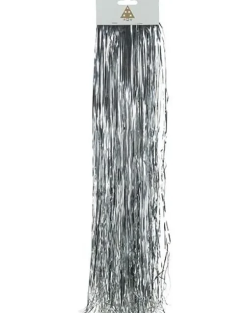Lametta Glatt 48cm - 300 Fäden | Glanz Silber