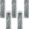 Lametta Glatt 48cm - Glanz Silber | 5er Set