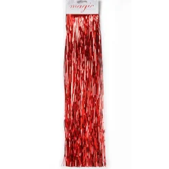 Lametta Glatt 50cm Glanz Rot