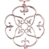 Lange Perlenkette mit roségoldenem Ornament