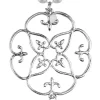 Lange Perlenkette mit silbernem Ornament