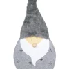 LED Holz Wichtel Dekofigur "Santa" 60 cm Grau | 10138 - Adventsdekoration