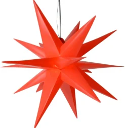 LED Weihnachtsstern 3D Leuchtstern Innen Außen Ø 60cm | 76650 - Adventsstern Rot