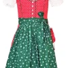 Lekra Kinder Dirndl Nele - 3-tlg. Rot Grün