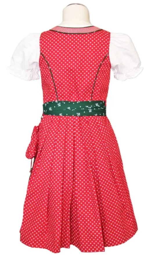 Lekra Kinder Dirndl Nele - 3-tlg. Rot Grün